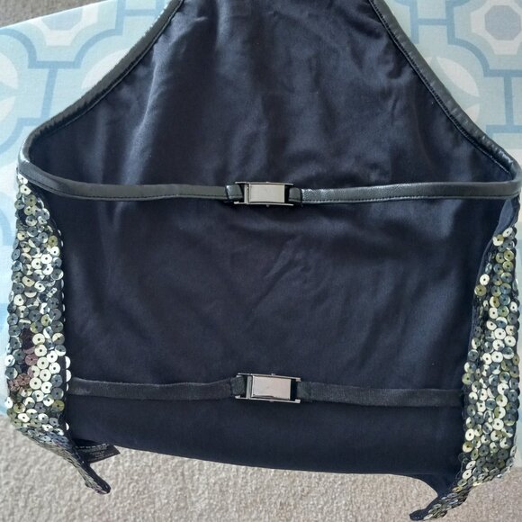 EXPRESS Shimmery olive-green backless, 3-strap Tank Teaser W XS - Picture 6 of 7